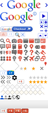 Screenshot of the old Google icons file as a spritesheet.